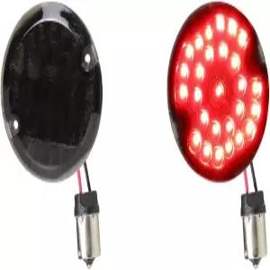 훈제 렌즈가 장착된 모토파락 1156 리어 레드 LED 턴 시그널 할리 투어링 로드 킹 일렉트라 글라이드