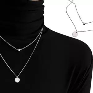 소품점 외출시 레이어드용 코인실버 목걸이 볼체인 (1세트) x 10개세트 초커형 미니 볼