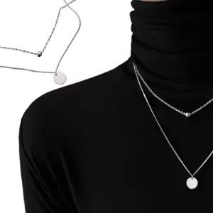 소품점 외출시 레이어드용 코인실버 목걸이 1세트 x 5개세트 볼체인 초커형 미니 볼 목장식