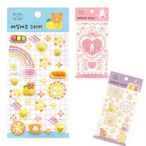 사무실 서재 일정표기용 매일데코스티커 스케줄라벨 1P x 10개세트 학교용 다이어리 관리용