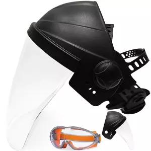 연마 및 절단을 위한 페니징 세이프티 페이스 쉴드 야드 작업을 교체 가능한 바이저 클리어 풀 마스크 2개