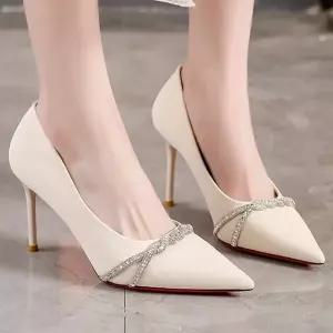 [하프클럽/더힐]더힐슈즈 스틸레토 비즈 여성여자 구두 정장화 펌프스 하이