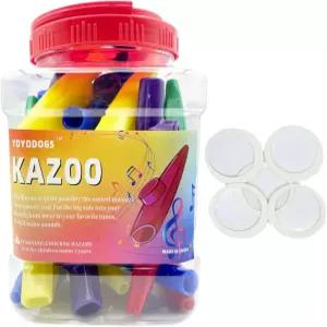 요요독스 32Pc 플라스틱 카주 플루트 다이어프램 악기 톤을 위한 다양한 색상의 교실 파티를 코미디 또는