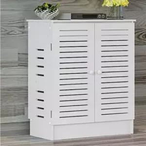 WiFi 라우터 보관함 및 간편한 라디에이터 커버 가정 사무실용 멀티미디어 은폐 캐비닛 스타일리시한