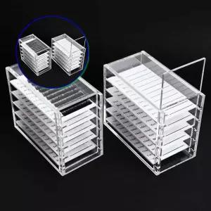 쌍문상회 투명한 속눈썹정리함 아크릴 5단수납 래쉬보관함 메이크업