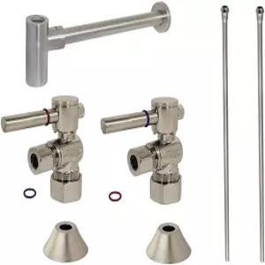 킹스턴 브라스 CC53308DLLKB30 트림스케이프 모던 배관 싱크 키트 브러시드 니켈 병 트랩 포함