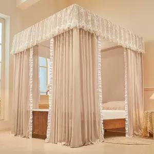 사각 난방텐트 방한텐트 블루 암막 수면 보온 침대 연두 방한탠트 모기장 방풍 방한 커튼