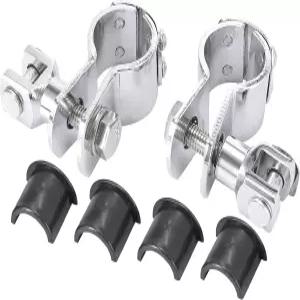 UX셀 모터사이클 풋페그 1인치 - 1 1/4인치 고속도로 충돌 바 풋 클램프 엔진 가드 마운트 어댑터 할리