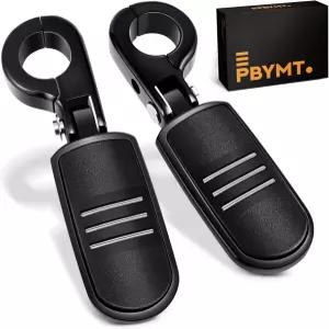 PBYMT 하이웨이 페그 P-Clamp A3 스틸 풋페그 풋레스트 핏 할리 데이비슨 투어링 블랙과 호환되는 1.25인치