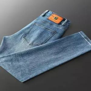 야무치 바지 남성용 청 데일리룩 배기핏 스판 스키니진 9부 KUK1