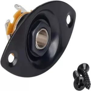 Banworks 6.35mm 1/4인치 타원형 입력 잭 캣 전기 기타 출력 플레이트 소켓 슈퍼 스트랫 ST 텔레 베이스