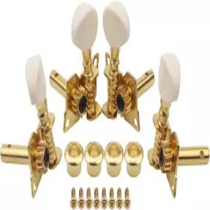 크리미 화이트 버튼이 있는 4개의 스트링 우쿨렐레 베이스 기타를 위한 Swhmc 2R2L 골드 튜닝 페그스