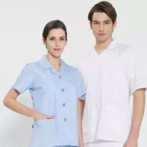 식품회사위생복 3색 위생셔츠 위생복 반팔셔츠 조리사상의 1개 TC45수