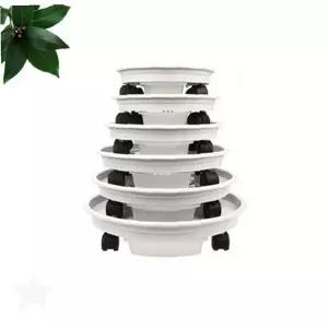 원형 5단 바퀴달린 화분받침대 5호 실내 베란다 다육이 선인장 거실용