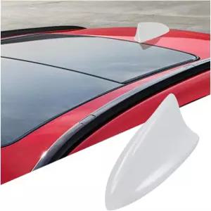 노크미디 카 샤크 핀 안테나 커버 접착 테이프가 있는 차량 AM/FM 라디오 신호 공중 탑 루프 마운트 자동차