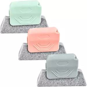 3PCS 매직 윈도우 트랙 클리너 2026 업그레이드된 홈 클리닝 브러시 도구 세트 휴대용 뚜껑 틈새 타일 라인