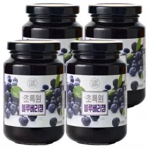 초록원 블루베리잼 320g x 4개 부담없이 나눠먹기 좋은 소용량 블루베리잼 오늘도 달콤하게