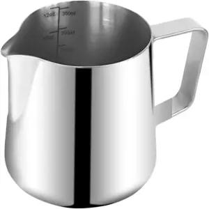 소텍 스테인리스 스틸 에스프레소 우유 프로팅 피처 12온스/350ml 저그 커피 컵 스팀 라떼 아트 완벽한