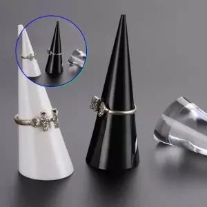 쌍문상회 세련된 반거치대 아크릴 원뿔형 진열대 주얼리 정리 디스플레이 반꽂이