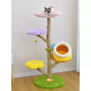 캣타워 알루미늄기둥 실내용 대형스텝 무도장 격리 휠