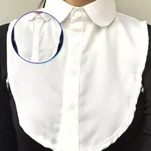 쌍문상회 페이크셔츠 가벼운 넥케이프 쉬폰 레이어드목카라 코디용