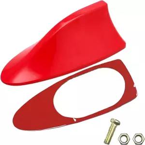 턱시합 자동차 샤크 핀 안테나 커버 - 신호 루프 공중 장식 탑 마운트 교체 대부분의 트럭 SUV(빨간색)를