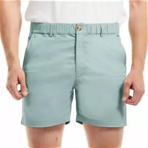 AIMPACT 남성용 코튼 캐주얼 반바지 5.5인치 인심 클래식핏 엘라스틱 웨이스트 밴딩팬츠 포켓 데일리