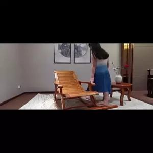 원목 흔들의자 안락 거실 1인용 라탄 휴식 가정용 암체어 월넛+쿠션