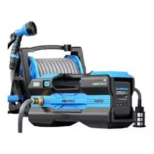 충전식 무선 전동 워터펌프 배터리 이동식 고압세척기 출수관 8기통 듀얼