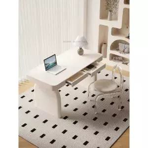 심플 원목 데스크테 컴책상 1인책상 화이트 서재책상 원룸책상