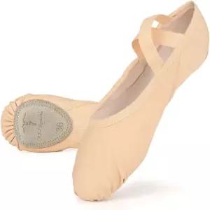 여자 위한 TXJ 스포츠 발레 슈즈 슬 캔버스 댄스 스플릿 솔 요가 플랫