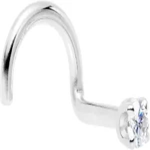 바디 캔디 14k 솔리드 골드 코 링 스터드 - 마스터 주얼러가 만든 2mm 실험실 재배 다이아몬드 오른쪽 18