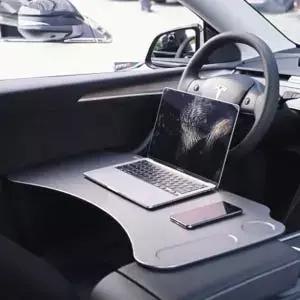 차량용 노트북 블 태블릿 트레이 거치대 핸들 작업대 고정식