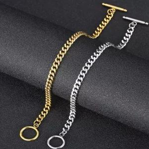 커플 남자 여자 은팔찌 실버팔찌 OT 버클 체인 925스털링