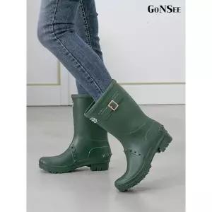 [하프클럽/고앤씨]여성 베키 미들 레인부츠 패션 장화