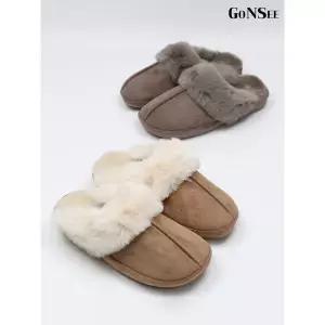 [하프클럽/고앤씨]여성 겨울 방한 털 슬리퍼 2cm