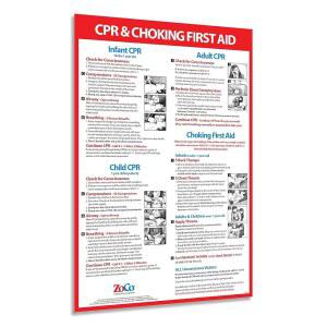ZOCO U2013 하임리히 학교 포스터 레스토랑 간호사 응급처치 지침 질식 기동 안전 표지판 라미네이트 어린이집 사무실 CPR 12X18