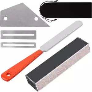 기타 프렛 레벨링 빔 파일 로커 및 베이스 수리를 위한 2Pcs 핑거보드 가드 클린 폴란드어 등 수납 가방이