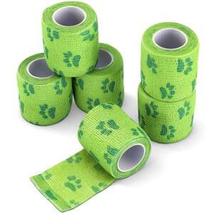개를 위한 접착식 다리를 유발합니다 랩이 붕대 6롤 부직포 붕대
