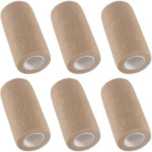 인디고케이스 6롤 수의사 탄력 접착 무릎 너클 손목 피부색 테이프 4인치 셀프 붕대 대형 운동 반려동물용