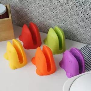 키친크로스 캠핑 주방 실리콘 뜨거운 오븐 냄비 장갑 2p 세트