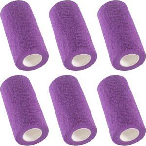 인디고케이스 6롤 대형 접착 운동 붕대 너클 셀프 반려동물용 테이프 탄력 수의사 손목 보라색 무릎 4인치