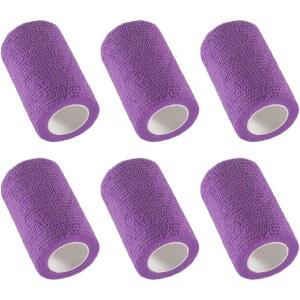 인디고케이스 6롤 너클 수의사 손목 셀프 접착 테이프 반려동물용 운동 3인치 탄력 대형 보라색 무릎 붕대
