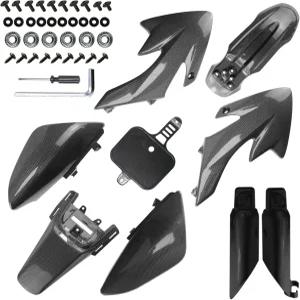 PROC BAT CRF50 카본 파이버 펜더 XR50 페어링 포크 서스펜션 가드 커버 키트 포함 50 SDG SSR 107cc 피트