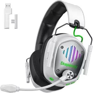 PC PS5 스위치 맥 휴대폰용 무선 게이밍 헤드셋 노이즈 캔슬링 마이크가 장착된 USB Type-C 2.4GHz 헤드폰