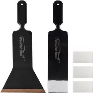 NEWISHTOOL 윈도우 틴트 도구 불도저 스퀴지 키트 블랙 와이드 마우스 및 스크러버 패들 스크래퍼 앞유리