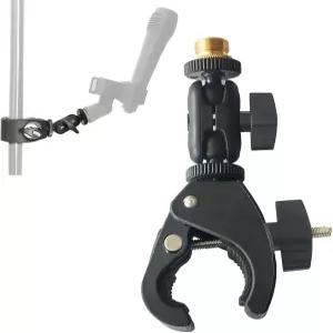 더블 볼 헤드 조정 1/4 에서 5/8 스레드가 있는 마이크 크랩 클립 마운트 대부분의 스튜디오 녹음 팟캐스트