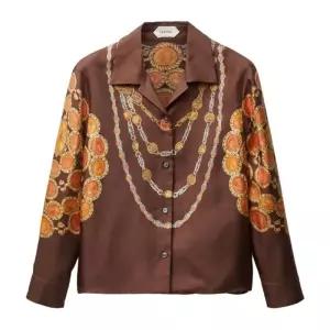 더 러버 프린트 실크 트윌 셔츠 10242311A17952 5N940