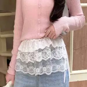 레이어드 레이스 랩 스커트 레이스원단 레이스옷