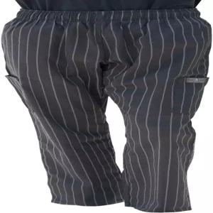 셰프 코드 모던 핏 유니 카고 팬츠 엘라스틱 허리 CC220 찰크스트라이프 그레이 S